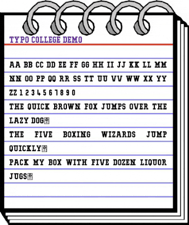 Typo College Demo Regular animated font preview