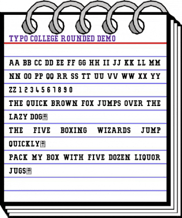 Typo College Rounded Demo Regular animated font preview