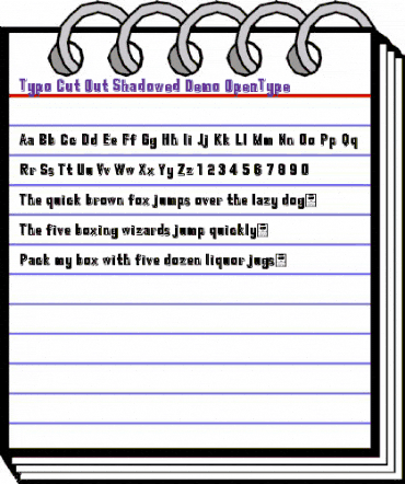 Typo Cut-Out Shadowed Demo Regular animated font preview Typo Cut-Out Shadowed Demo Regular animated font preview