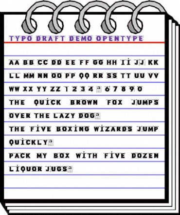 Typo Draft Demo Regular animated font preview