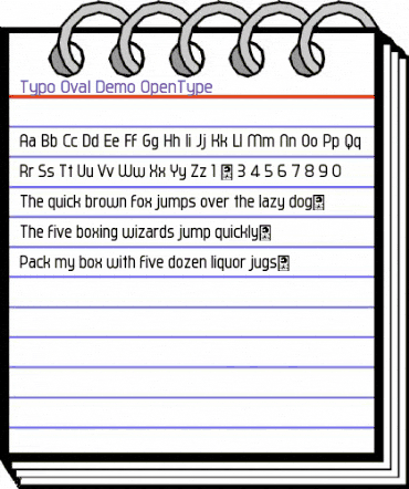 Typo Oval Demo Regular animated font preview