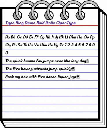 Typo Ring Demo Bold Italic animated font preview