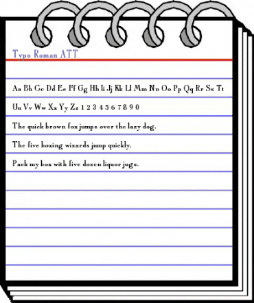 Typo Roman ATT Regular animated font preview