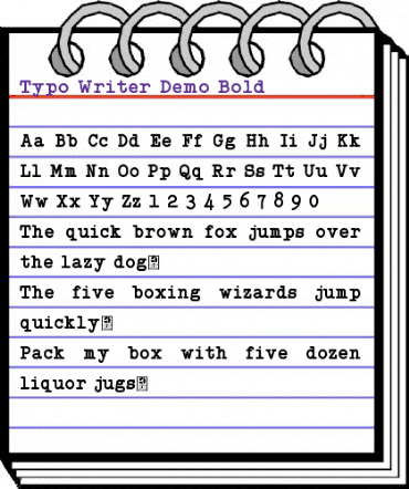 Typo Writer Demo Bold animated font preview Typo Writer Demo Bold animated font preview
