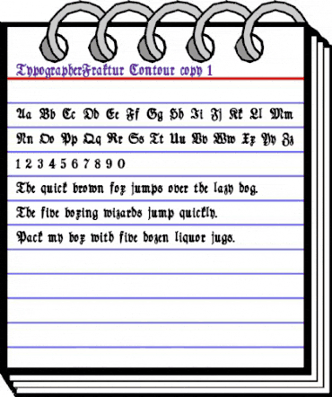 TypographerFraktur Contour Regular animated font preview