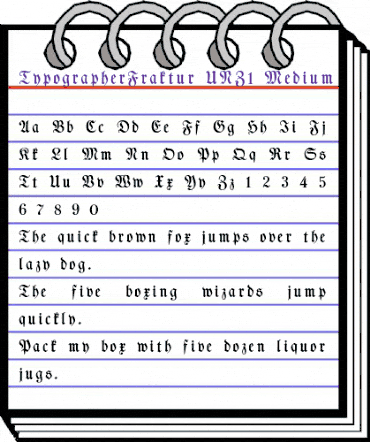 TypographerFraktur UNZ1 Medium animated font preview TypographerFraktur UNZ1 Medium animated font preview
