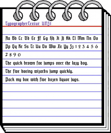 TypographerTextur UNZ1 Regular animated font preview