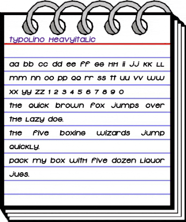 Typolino Heavy Italic animated font preview Typolino Heavy Italic animated font preview