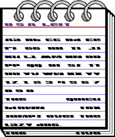 U.S.A. Left Left animated font preview U.S.A. Left Left animated font preview