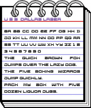 U.S.S. Dallas Laser Regular animated font preview U.S.S. Dallas Laser Regular animated font preview