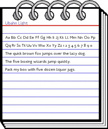 Ubahn-Light Regular animated font preview