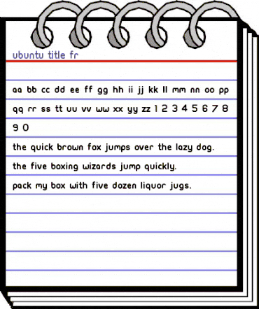 Ubuntu-Title-fr Title-fr animated font preview
