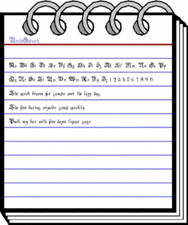 UechiGotisch Regular animated font preview UechiGotisch Regular animated font preview