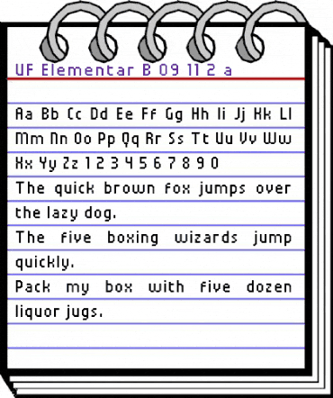 UF Elementar B 09.11.2 a Regular animated font preview UF Elementar B 09.11.2 a Regular animated font preview