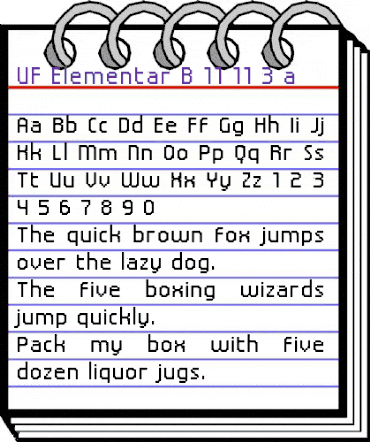 UF Elementar B 11.11.3 a Regular animated font preview