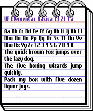 UF Elementar Basica 13.21.1 a Regular animated font preview
