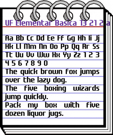 UF Elementar Basica 13.21.2 a Regular animated font preview