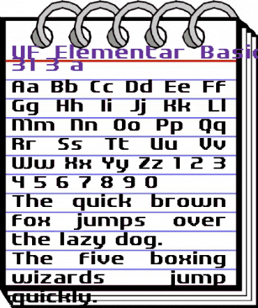 UF Elementar Basica 13.31.3 a Regular animated font preview
