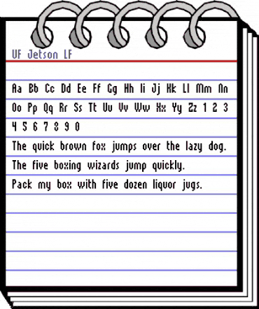 UF Jetson LF Regular animated font preview