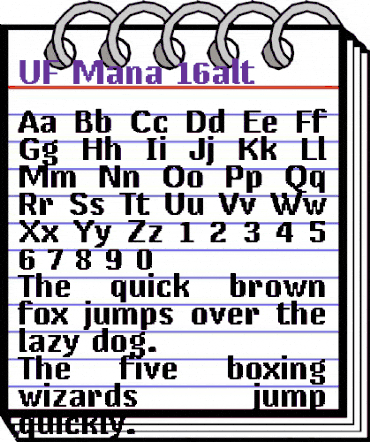 UF Mana-16alt Regular animated font preview UF Mana-16alt Regular animated font preview