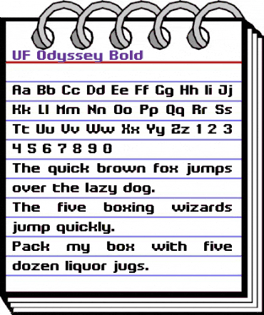 UF Odyssey Bold Regular animated font preview