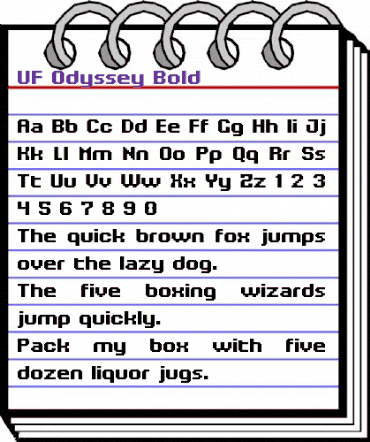 UF Odyssey Bold Regular animated font preview UF Odyssey Bold Regular animated font preview