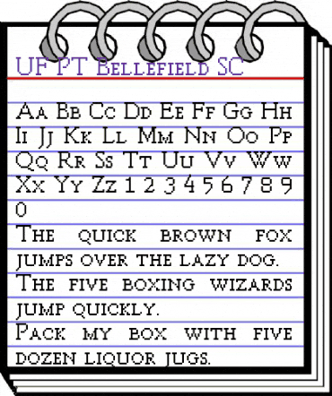 UF PT Bellefield SC Regular animated font preview