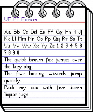 UF PT Forum Regular animated font preview