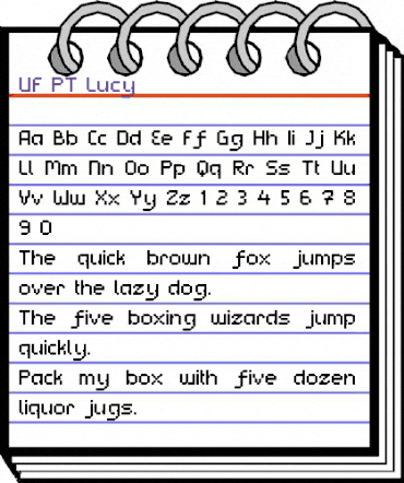 UF PT Lucy Regular animated font preview