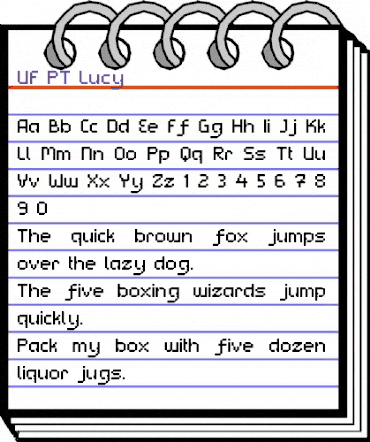 UF PT Lucy Regular animated font preview UF PT Lucy Regular animated font preview