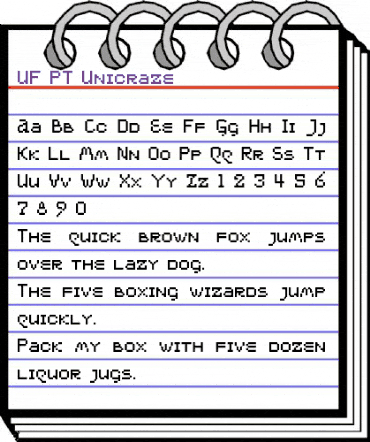 UF PT Unicraze Regular animated font preview