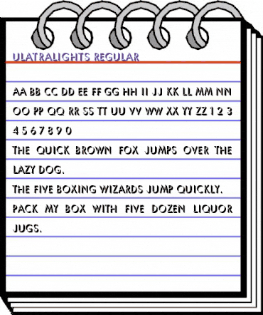 UlatraLights Regular Regular animated font preview