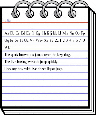 Ulian Regular animated font preview Ulian Regular animated font preview