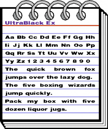UltraBlack Ex Regular animated font preview