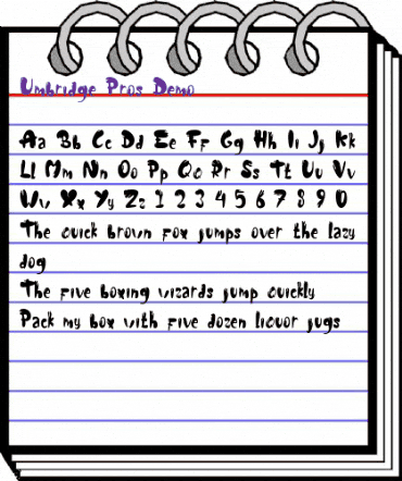 Umbridge Pros Demo Regular animated font preview Umbridge Pros Demo Regular animated font preview