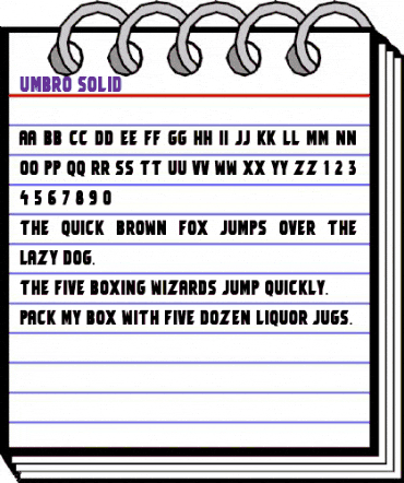 Umbro Solid Regular animated font preview