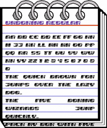 Unboxing Regular animated font preview Unboxing Regular animated font preview