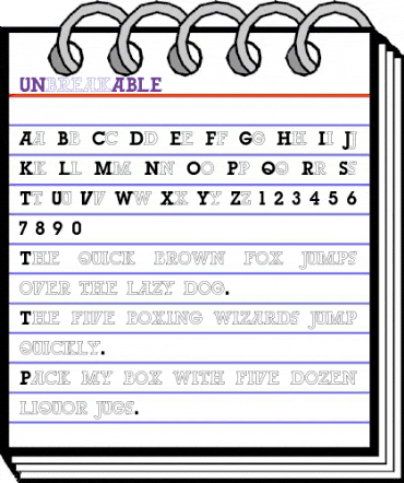 UNbreakABLE Regular animated font preview UNbreakABLE Regular animated font preview