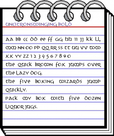 UncitronSwinging Regular animated font preview UncitronSwinging Regular animated font preview
