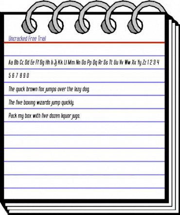 Uncracked Free Trial Regular animated font preview Uncracked Free Trial Regular animated font preview