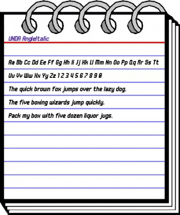 UNDA Italic animated font preview UNDA Italic animated font preview