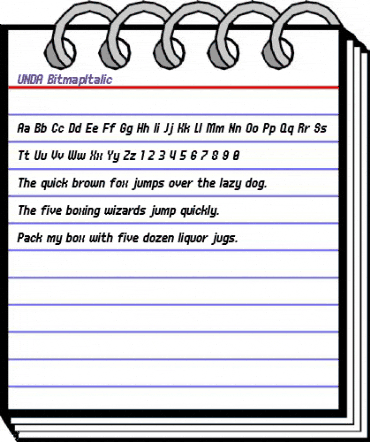 UNDA Italic animated font preview UNDA Italic animated font preview