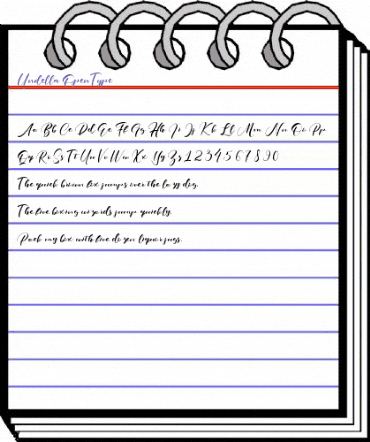 Undella Regular animated font preview