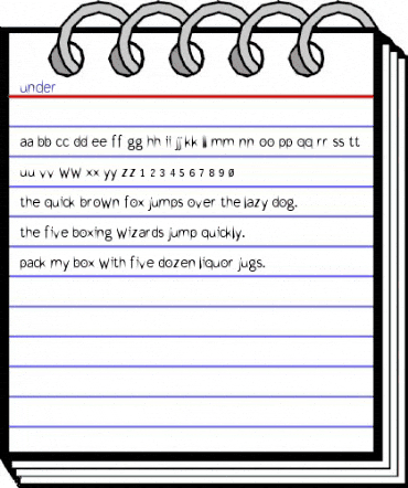 Under Regular animated font preview