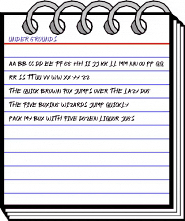 UNDER GROUNDS Regular animated font preview UNDER GROUNDS Regular animated font preview