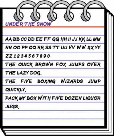 Under The Snow Regular animated font preview Under The Snow Regular animated font preview