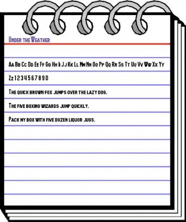 Under the Weather Regular animated font preview Under the Weather Regular animated font preview