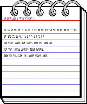 Underground Rose Leftalic Italic animated font preview