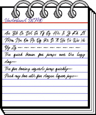 Underland Regular animated font preview Underland Regular animated font preview