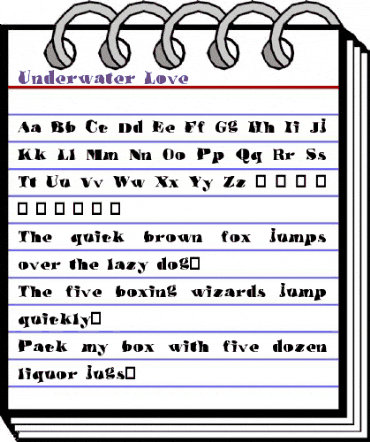 Underwater Love Regular animated font preview Underwater Love Regular animated font preview